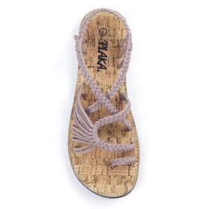 NEW PLAKA PALM LEAF FLAT SUMMER SANDALS FOR WOMEN | PERFECT FOR THE BEACH WALKIN